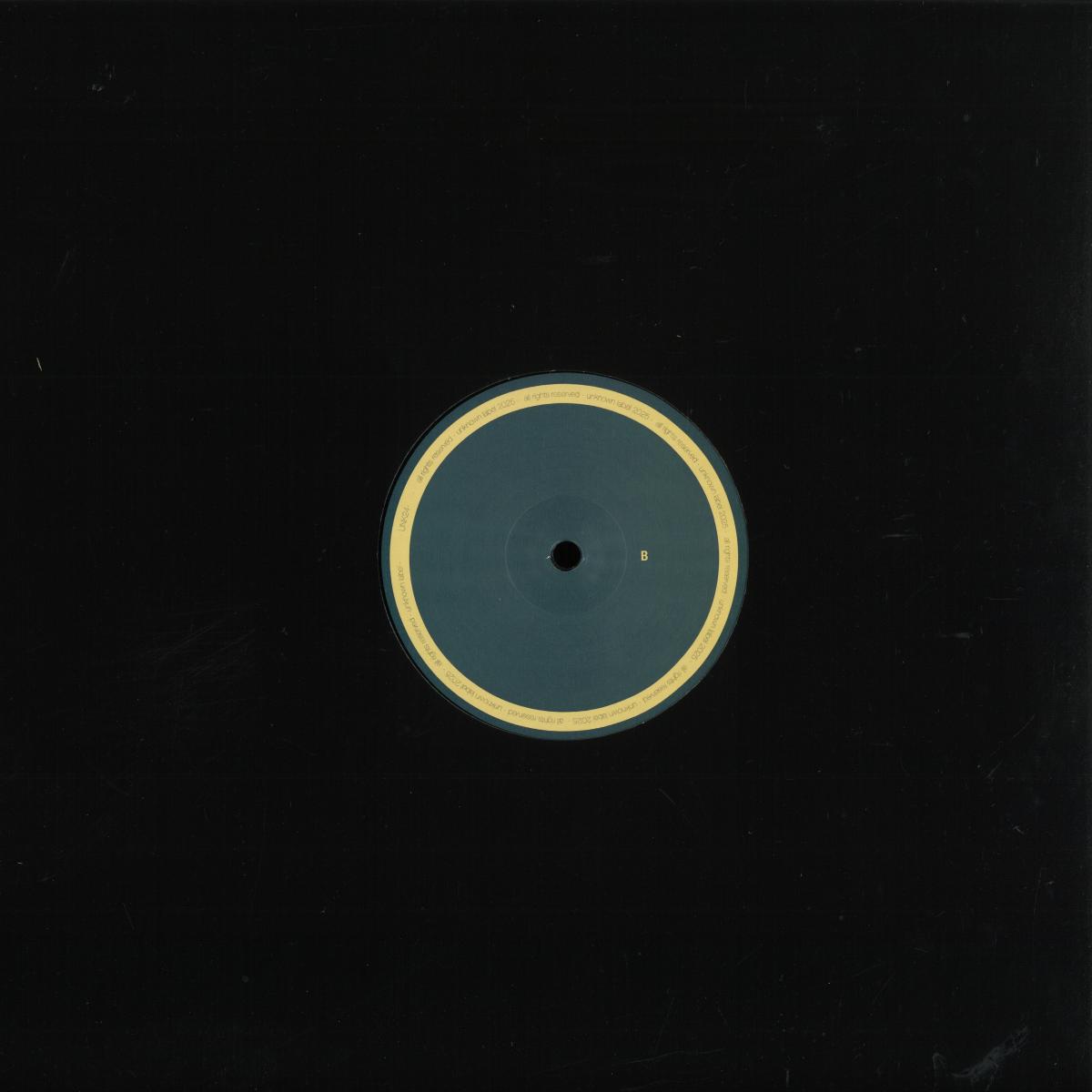 Back cover of UNKNOWN COLLECTIVE UNK24 vinyl record by Vinyl Future, featuring artwork and track listing.