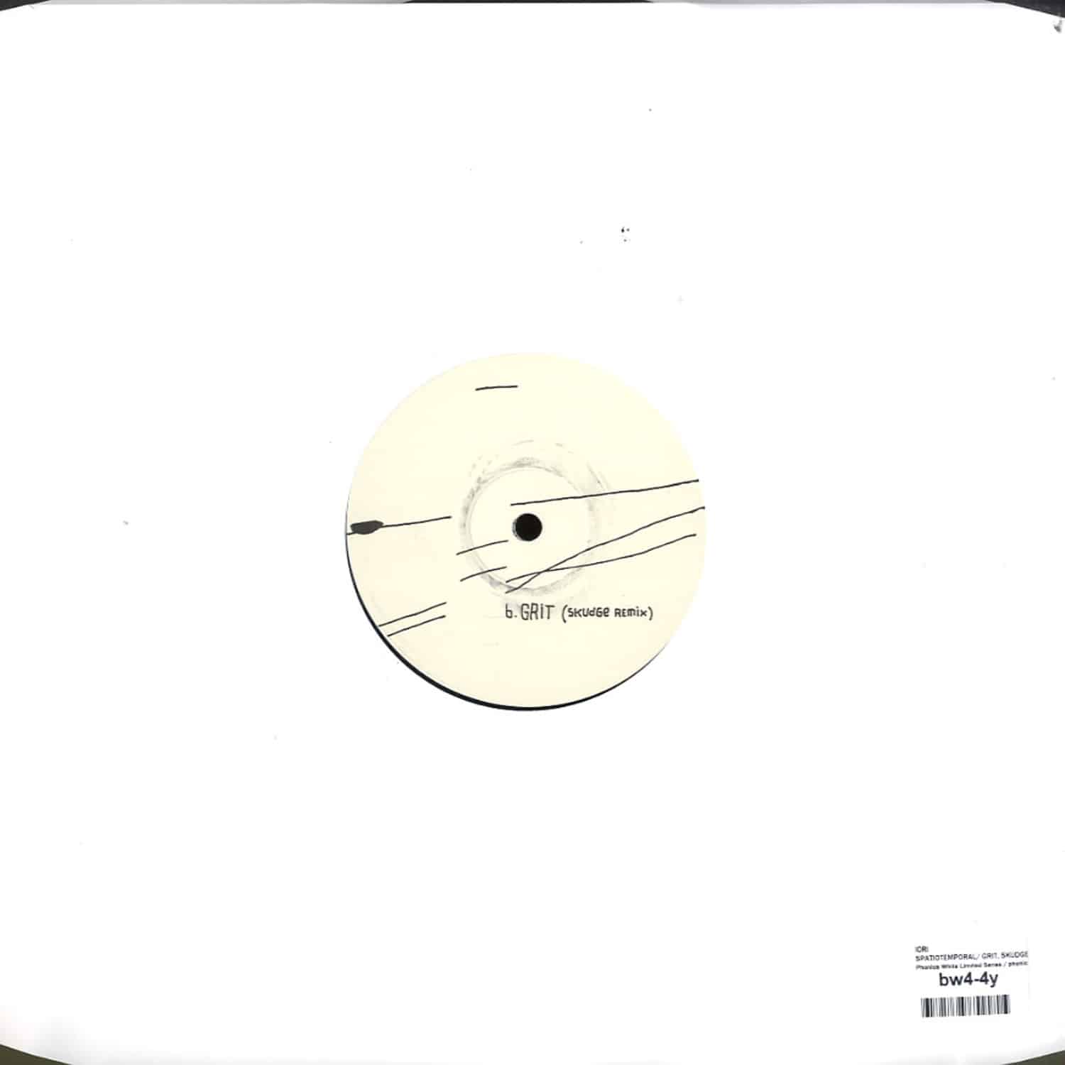 Second Hand IORI Skudge Spaciotemporal vinyl record with back cover artwork, featuring black vinyl and detailed label design.