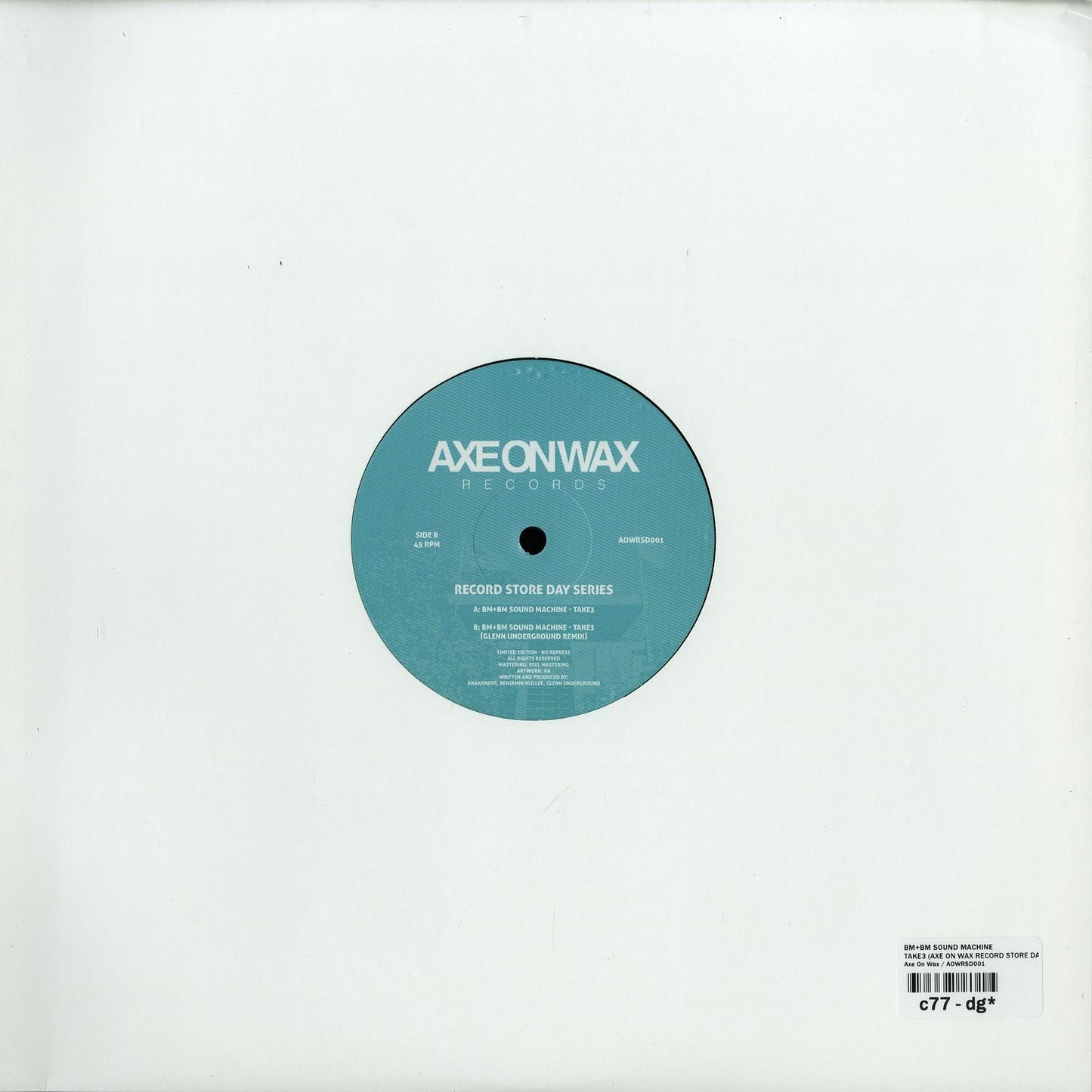 BM+BM SOUND MACHINE, GLENN UNDERGROUND – TAKE3 - Chippy Chasers Record Store