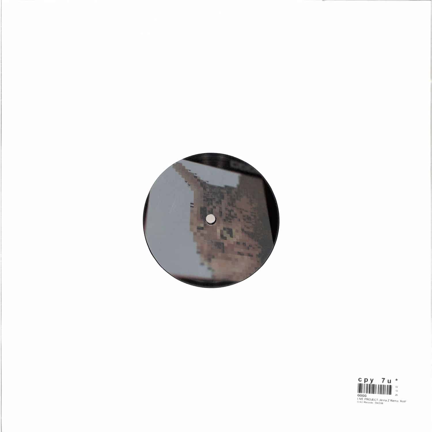 Yoyaku vinyl record "ANNA Z, GGGG, KOSH – LIVE PROJECT" with colorful abstract cover art.