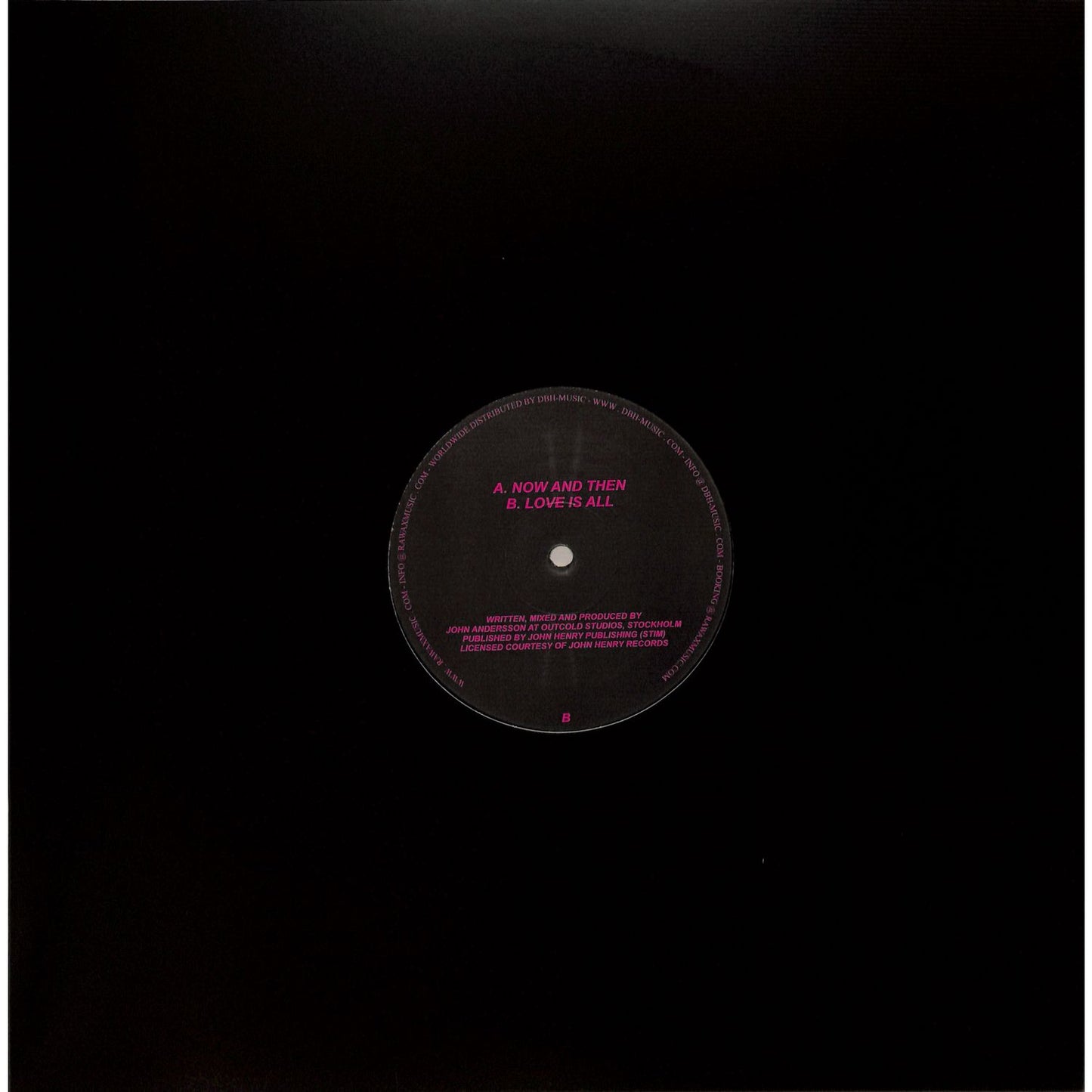 Back of DBH ZOO BRAZIL The Ambient House Trilogy Part 3 vinyl record with label and sleeve details visible.