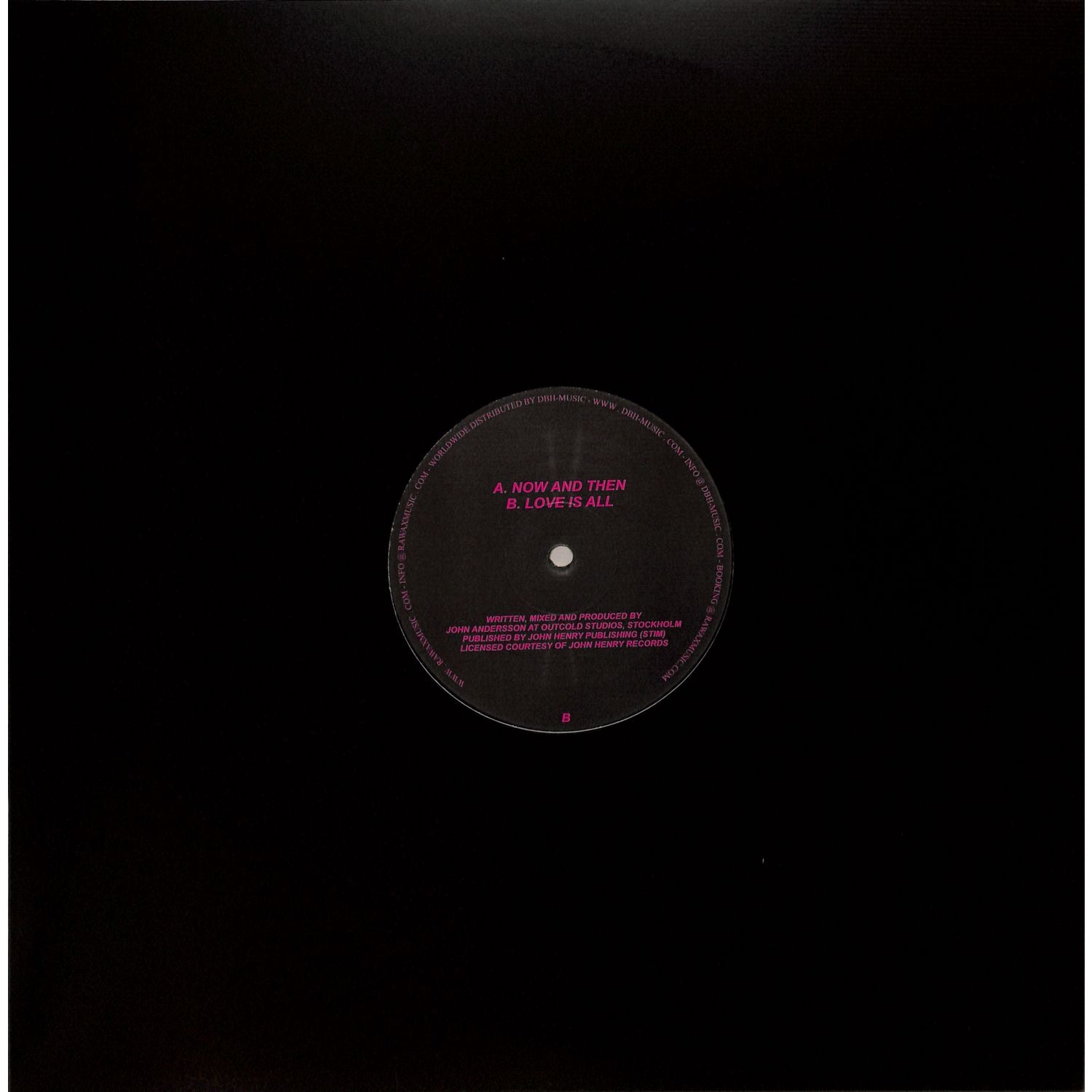 Back of DBH ZOO BRAZIL The Ambient House Trilogy Part 3 vinyl record with label and sleeve details visible.
