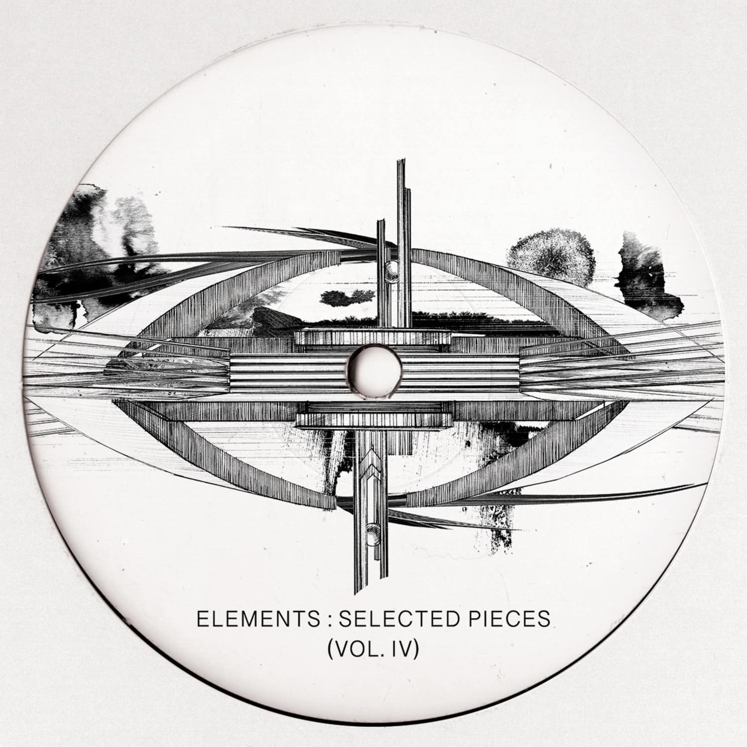 Decks vinyl record of KOLTER, TRAUMER, Josh Butler, and Hersey from Elements Selected Pieces Vol. 4, showing the back cover artwork.