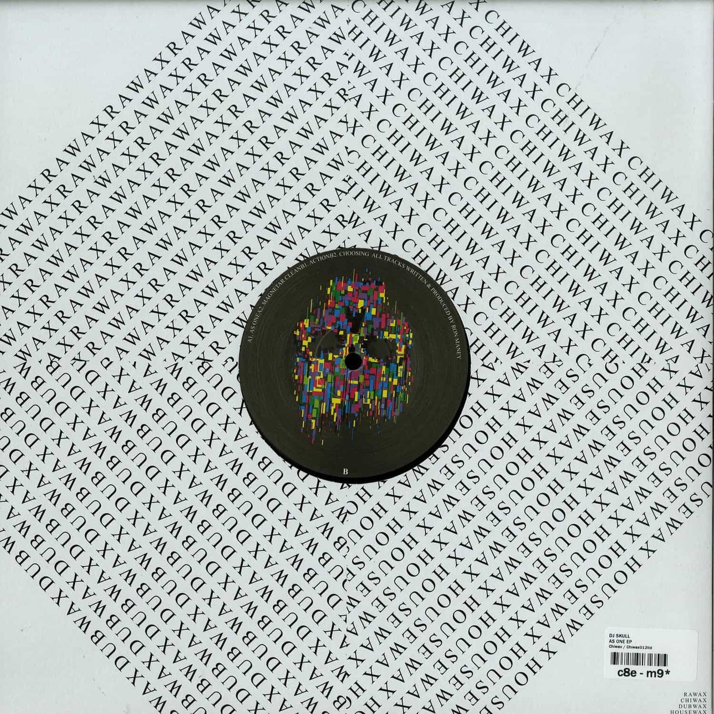 Back view of Second Hand DJ SKULL – AS ONE EP vinyl record, showcasing the black vinyl and label details.