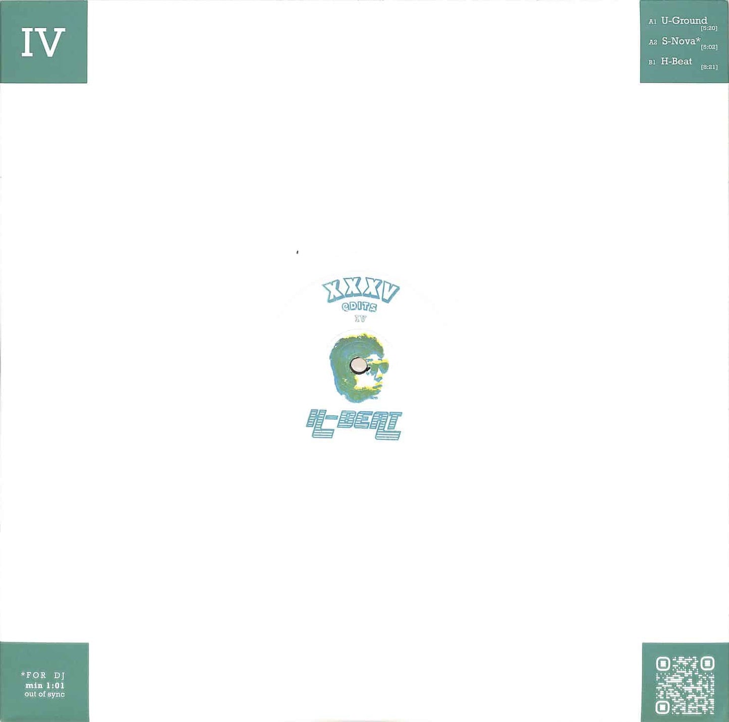 Decks XXXV – XXXV Edits 04 vinyl record showing the back cover with tracklist design and artwork.