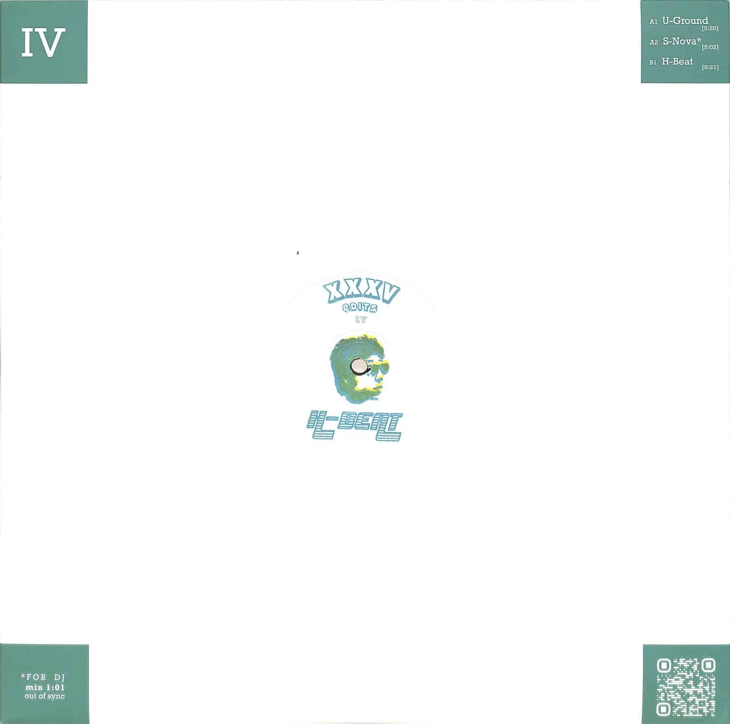 Decks XXXV – XXXV Edits 04 vinyl record showing the back cover with tracklist design and artwork.