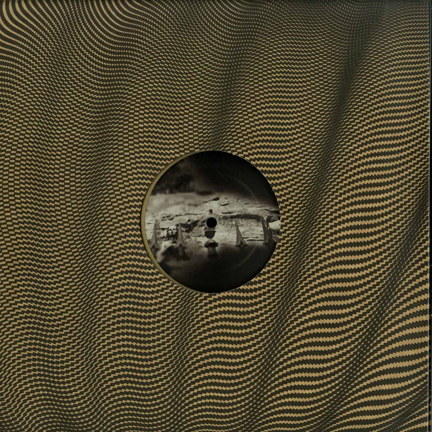 Second Hand vinyl record of DENISE RABE and SHXCXCHCXSH's OneiroLOGY, showing the back cover with artwork and track listing.