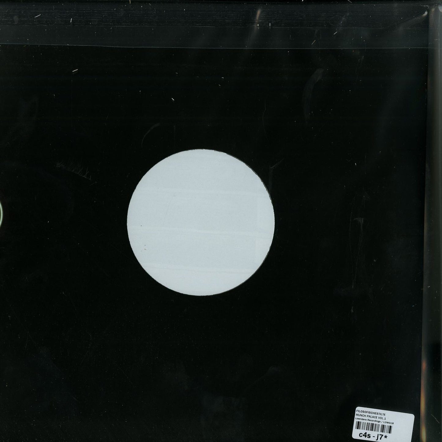 Second Hand vinyl record of FILOSOFISCHESTILTE, CO.FEE, DAGGER DX – MUNCH PALACE VOL.1 with the back cover design visible.