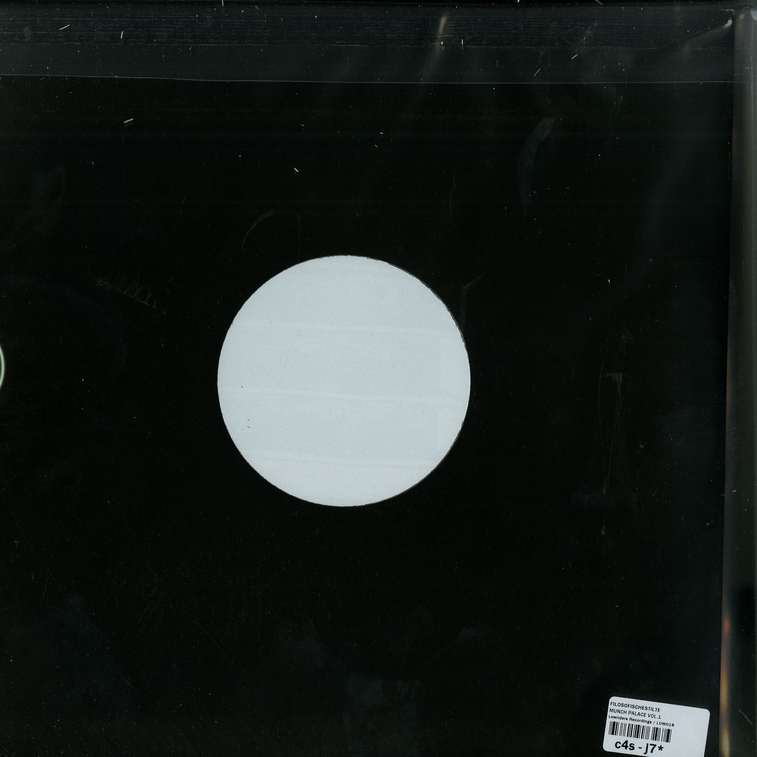 Second Hand vinyl record of FILOSOFISCHESTILTE, CO.FEE, DAGGER DX – MUNCH PALACE VOL.1 with the back cover design visible.