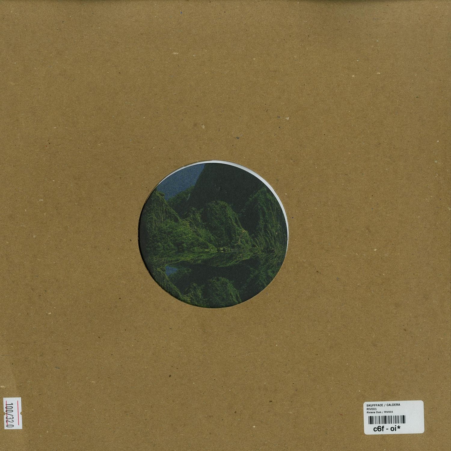 Second Hand SKUFFFACE / CALDERA – RIV 001 vinyl record back cover with artwork and track listing.