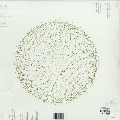 Decks Dinamo Azari Estranged vinyl record back cover with abstract artwork and tracklist details.