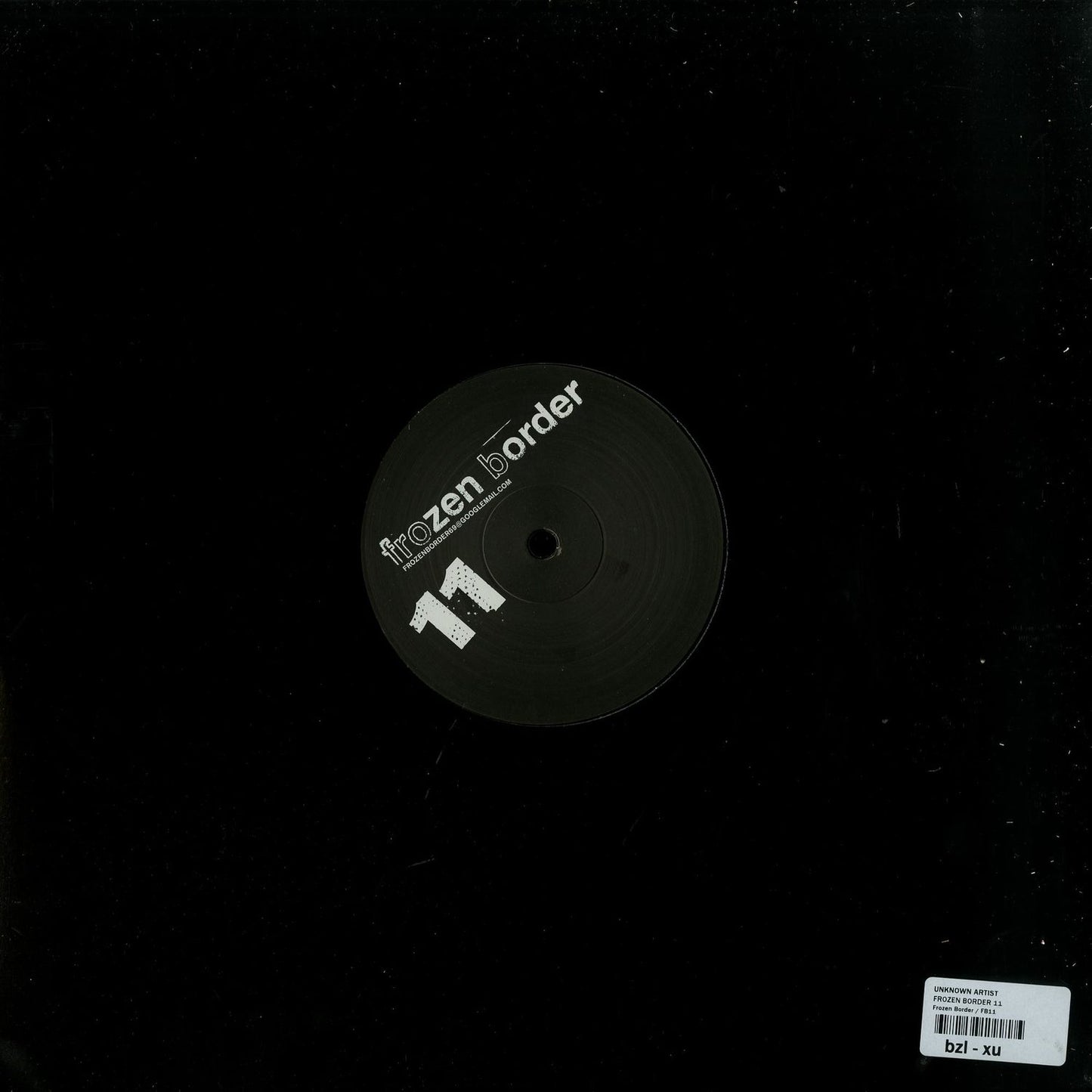 Back view of Second Hand Frozen Border 11 vinyl record, showing the black vinyl with label details on the record surface.