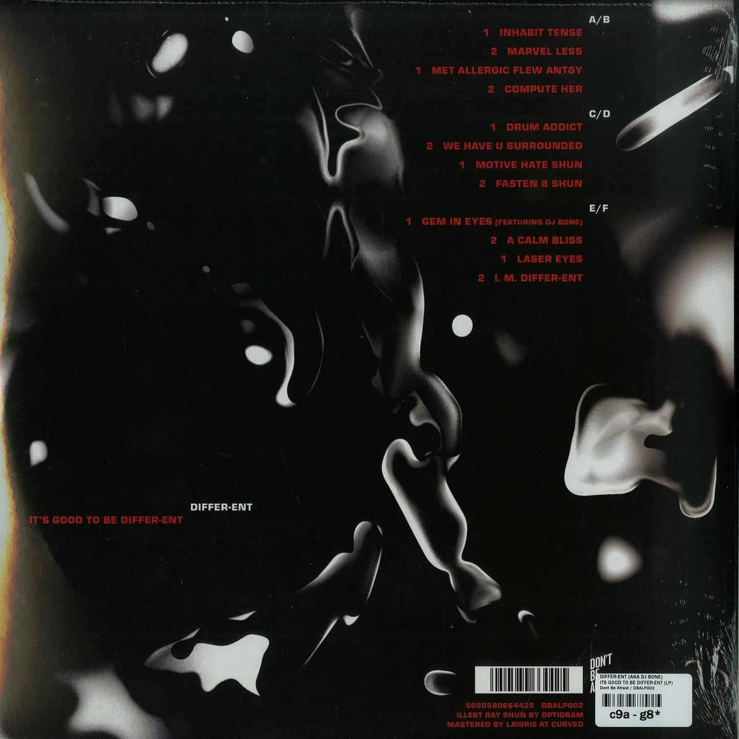 Second Hand vinyl record titled "It's Good to Be Different" with colorful album cover art, viewed from the back.