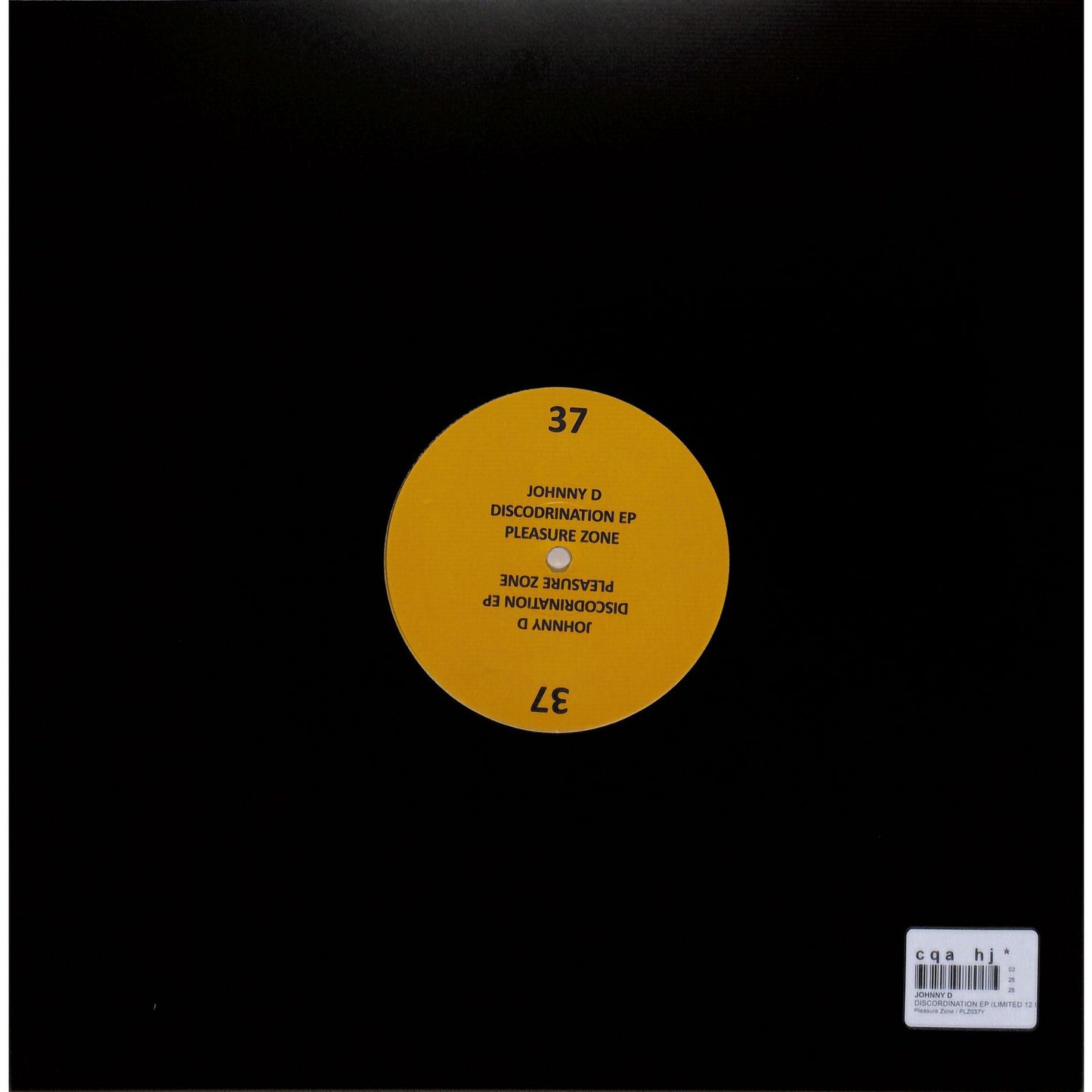 DBH Johnny D Discordination EP vinyl record with colorful album cover artwork and black vinyl disc.