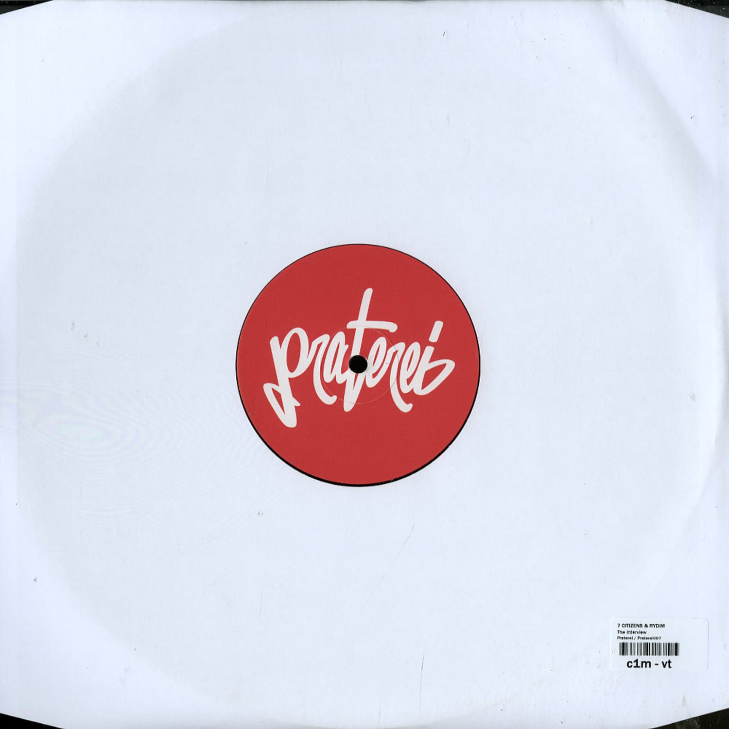 7 Citizens Rydim vinyl record by Decks with black and white cover art featuring abstract design and bold typography.
