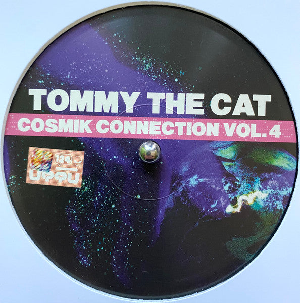 Rubadub vinyl record "Tommy the Cat – Cosmik Connection Vol.4" with colorful album art on the back cover.