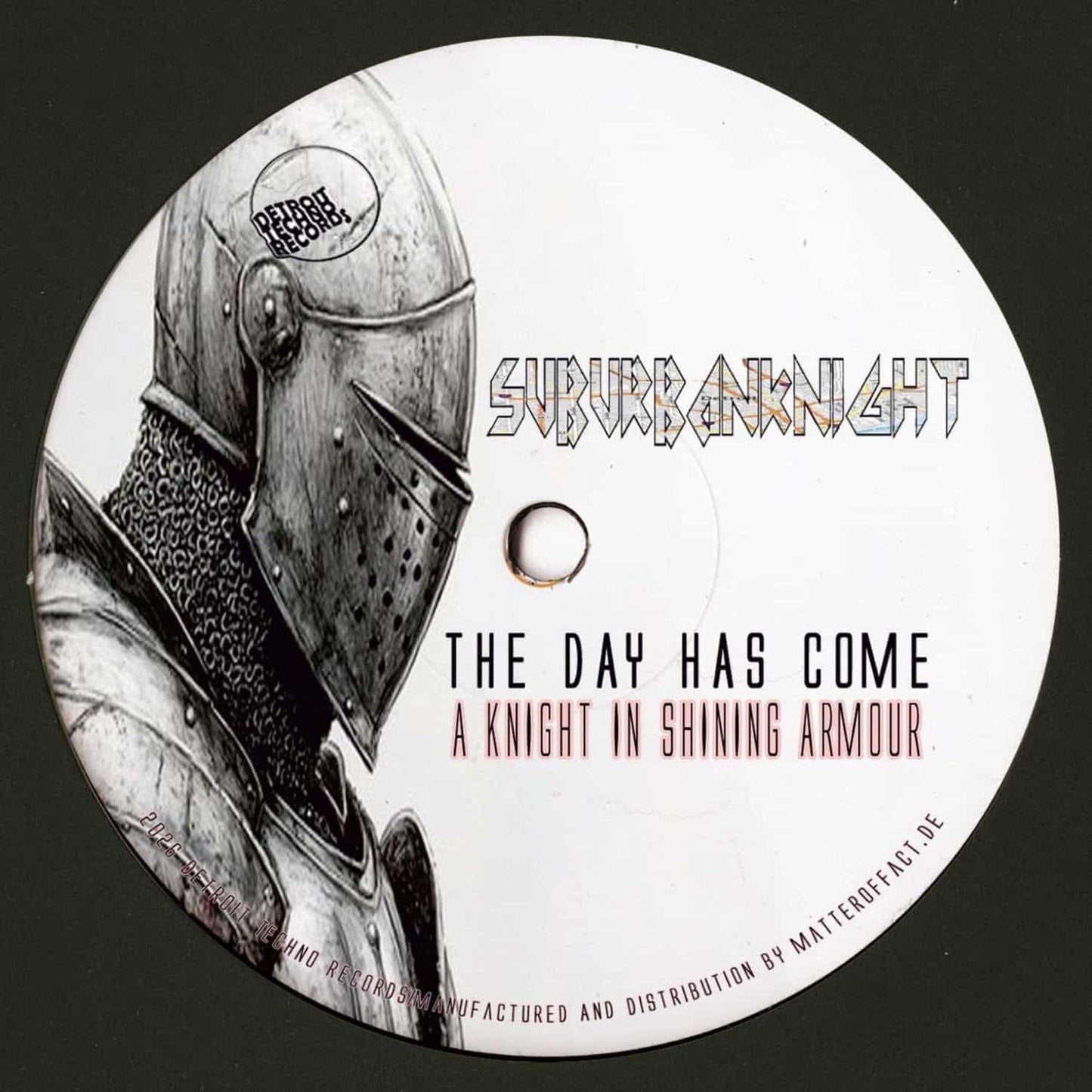 Decks Suburban Knight vinyl record titled "A Knight in Shining Armour" with colorful, detailed album cover art.