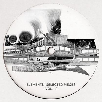 Decks vinyl record "Elements Selected Pieces Vol. 3" by Traumer, Josh Butler, Zone, and Janeret, showing the back cover design.