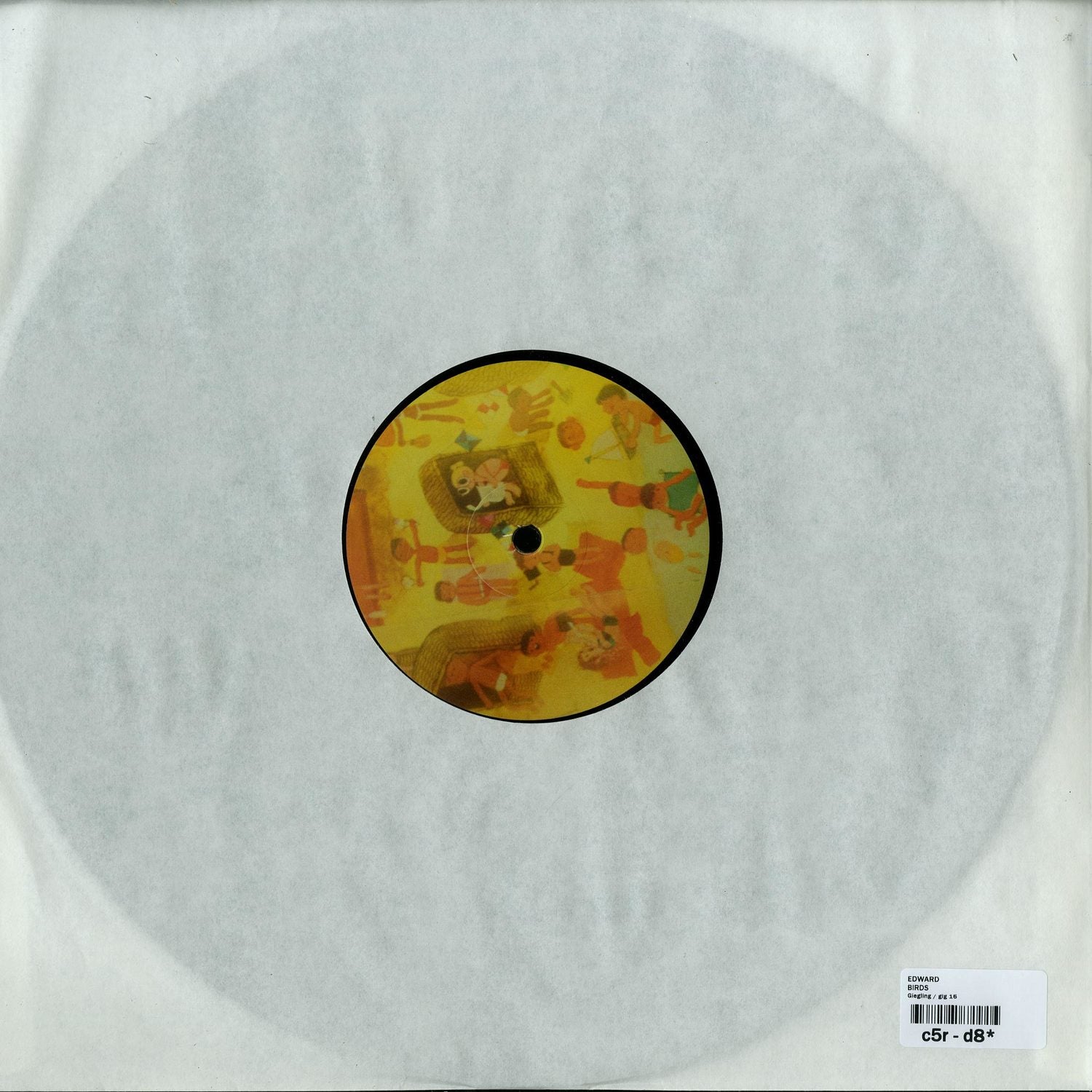Second Hand vinyl record titled EDWARD – BIRDS, showing the back cover with artwork and tracklist details.