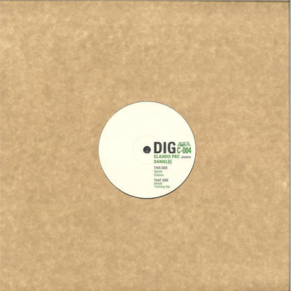 Back cover of DANIEL[I] vinyl record by Claudio PRC, released by Triple Vision, featuring artwork and track listing.