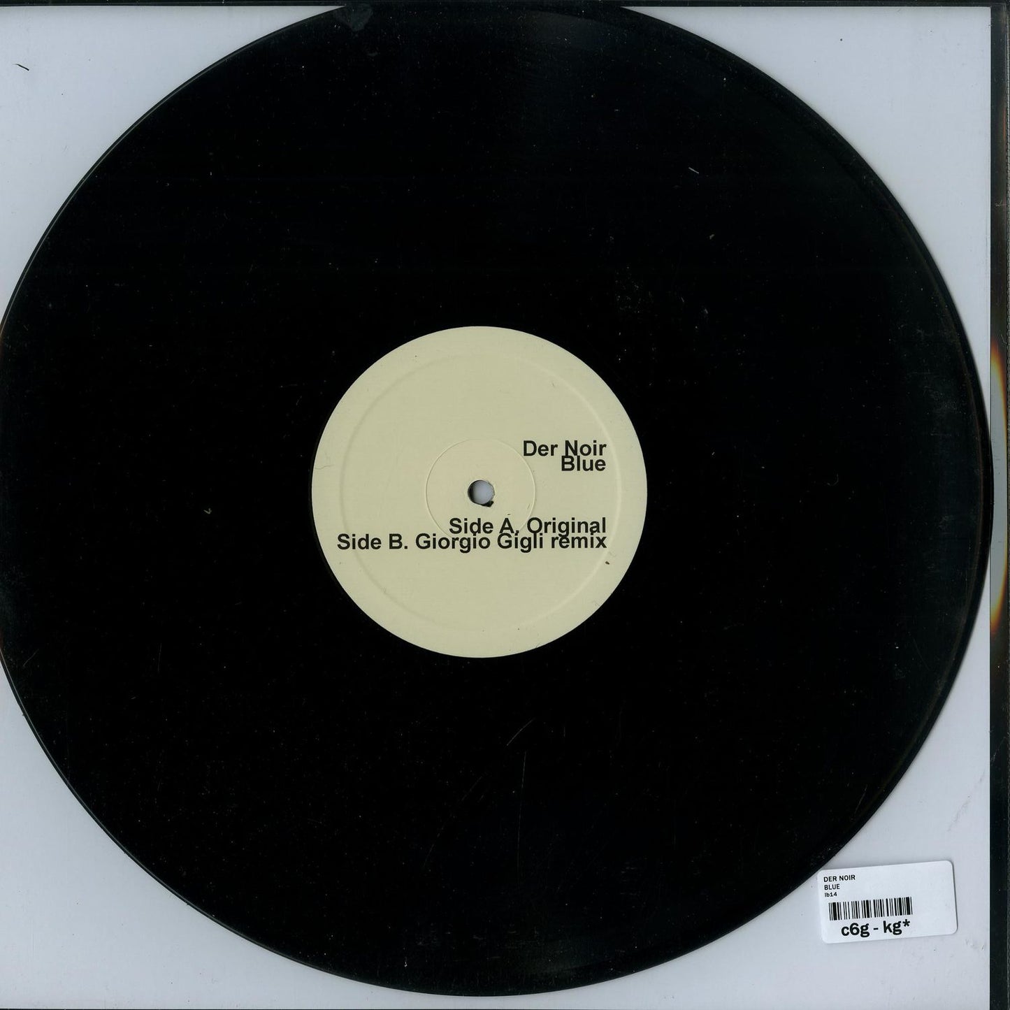 Second Hand DER NOIR blue vinyl record with colorful abstract artwork on the front cover.