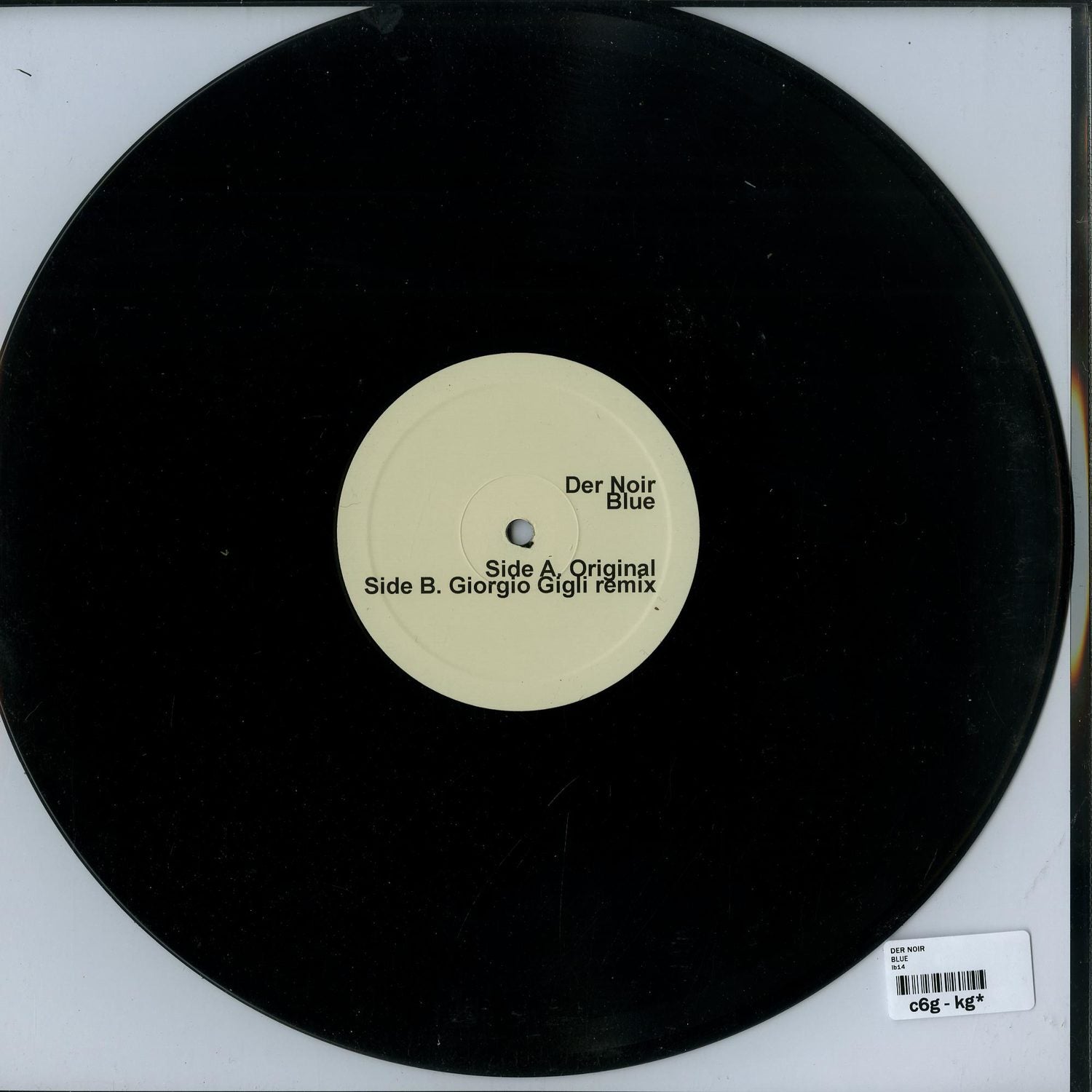 Second Hand DER NOIR blue vinyl record with colorful abstract artwork on the front cover.