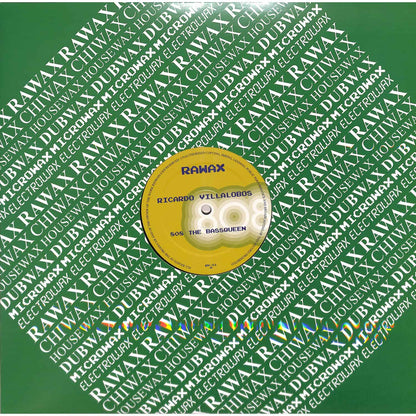 Vinyl record of Ricardo Villalobos – 808 The Bass Queen by DBH, featuring colorful album cover art and record details.