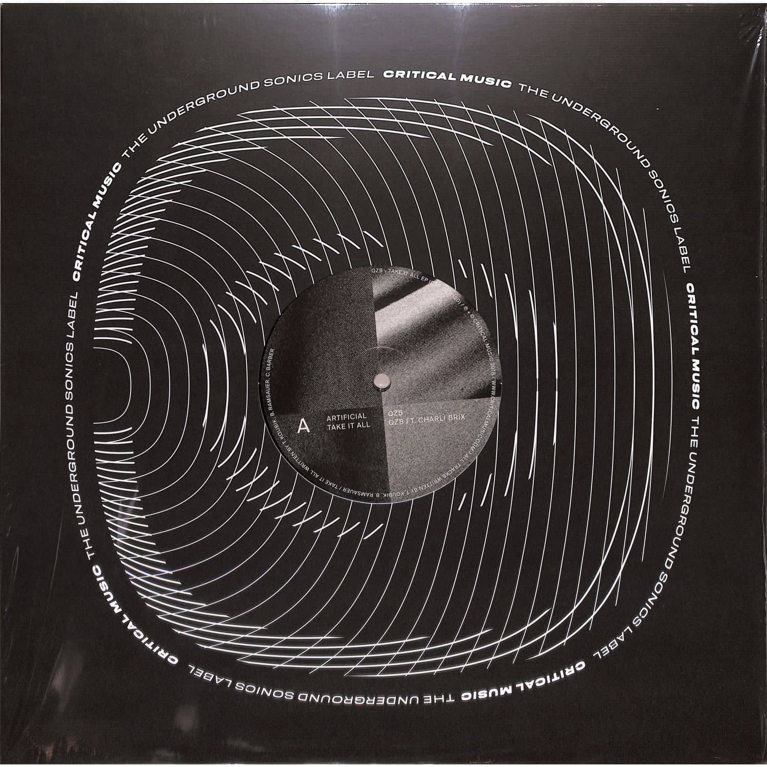 QZB Charli Brix Circuits vinyl record by Triple Vision, front cover featuring abstract circuit design and bold typography.