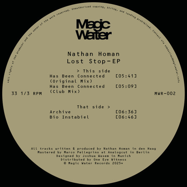 NATHAN HOMAN – LOST STOP EP