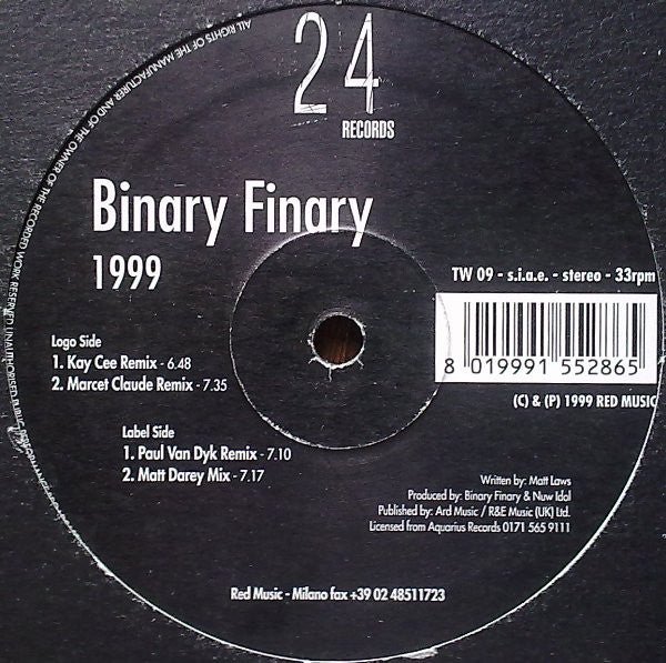 BINARY FINARY, KAYCEE, MARC ET CLAUDE, PAUL VAN DYK, MATT DAREY – 1999