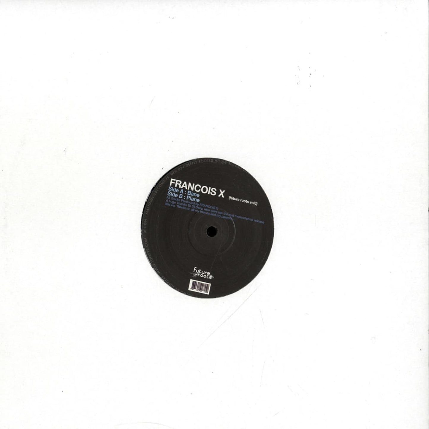 Second Hand vinyl record of François X Future Roots Vol 3, showing the album cover artwork with vibrant colors and text.