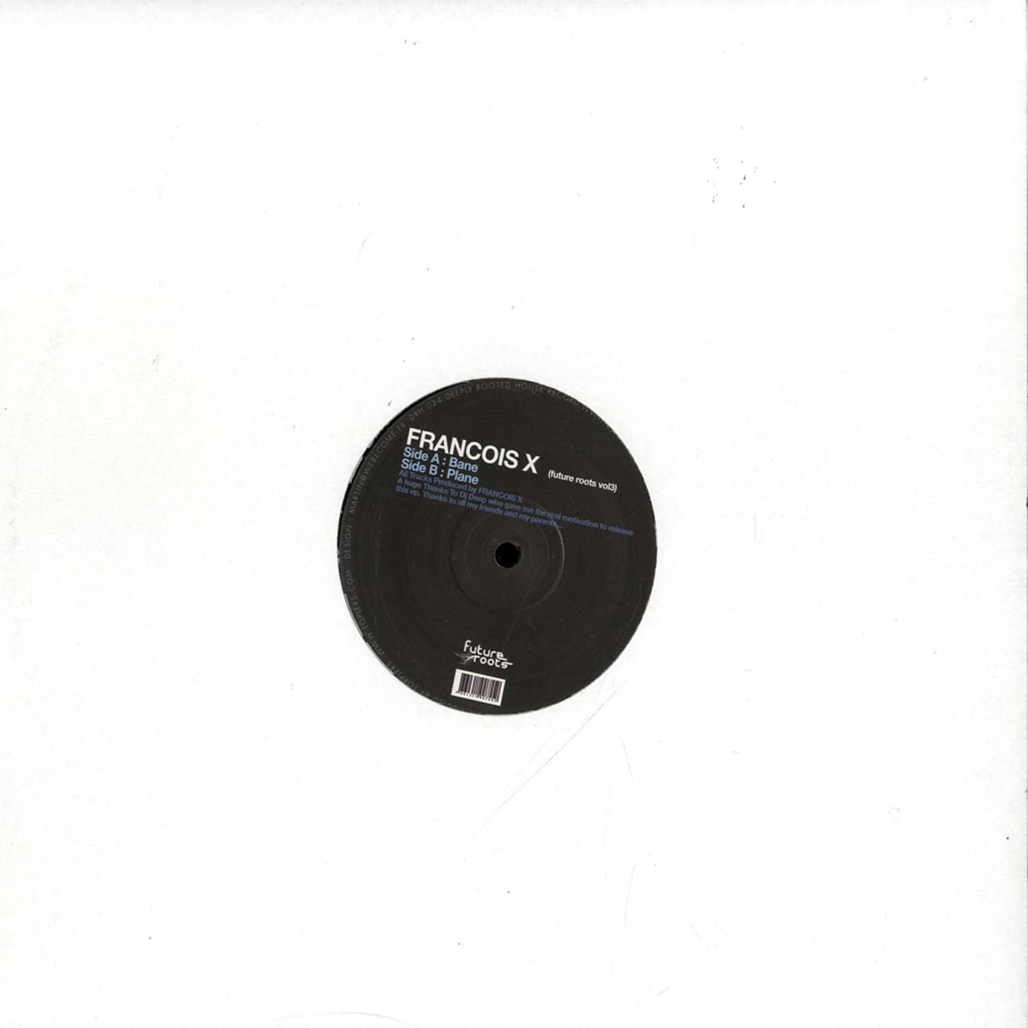 Second Hand vinyl record of François X Future Roots Vol 3, showing the album cover artwork with vibrant colors and text.