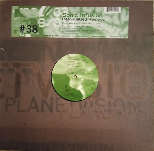 Second Hand vinyl record of SONIC INFUSION – REFORMATTED REMIXES, featuring album artwork on the front cover.