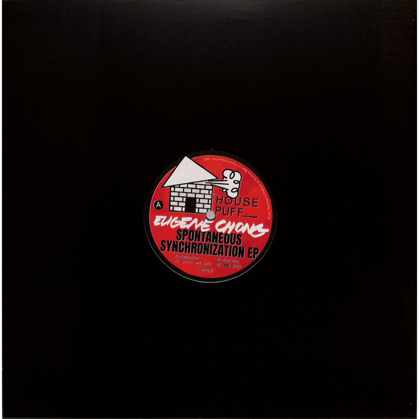 EUGENE CHONG spontaneous synchronization EP vinyl record by Syncrophone, showing the album cover with abstract artwork.