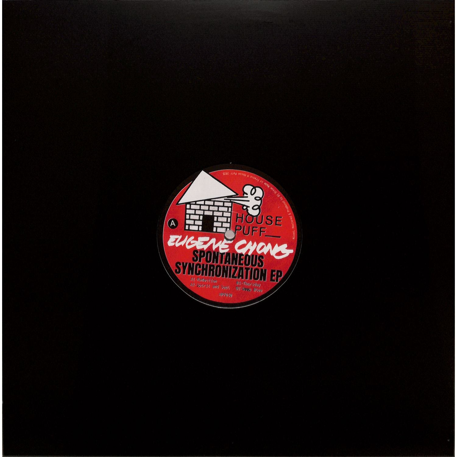 EUGENE CHONG spontaneous synchronization EP vinyl record by Syncrophone, showing the album cover with abstract artwork.