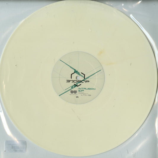 Second Hand 30DROP Intrusion EP vinyl record with black label and minimal artwork, front view showing the record's design.