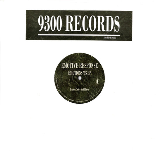 Second Hand Emotive Response Emotions '95 EP vinyl record with colorful abstract cover art, front view showing album design.