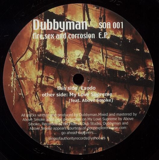 DUBBYMAN – FIRE, SEX AND CORROSION EP