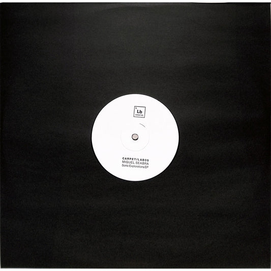 Second Hand vinyl record of Miguel Seabra's Sonic Explorations EP, featuring colorful abstract artwork on the front cover.