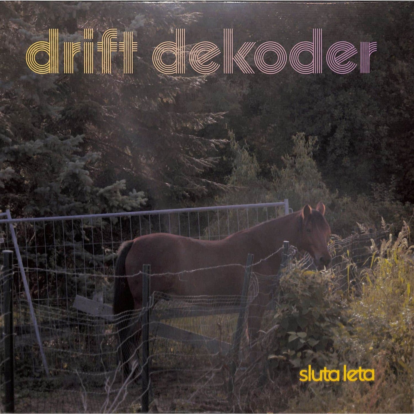 DBH Drift Dekoder vinyl record titled "Sluta Leta" featuring album art with vibrant colors and abstract design.