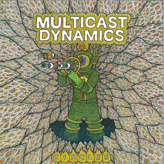 Space Cadets Multicast Dynamics Circles vinyl record with colorful abstract geometric circle design on the front cover.
