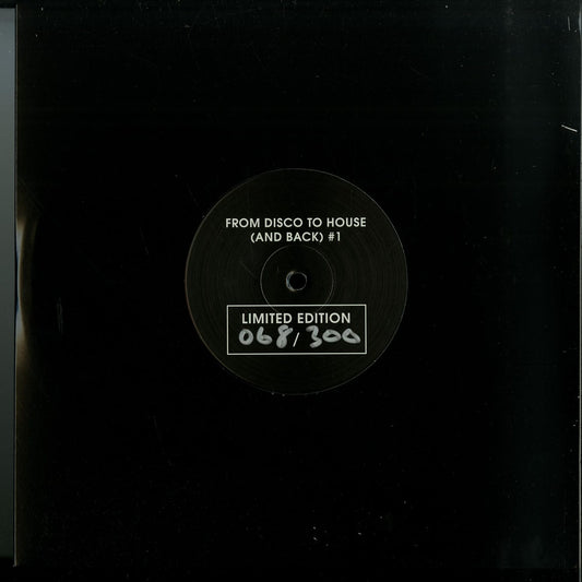 Decks vinyl record titled "From Disco to House (and Back) Vol 1" featuring various artists, with colorful album cover artwork.