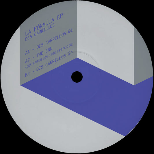 Front view of Yoyaku's Guillermo de Caminos La Fórmula EP vinyl record with colorful abstract artwork.