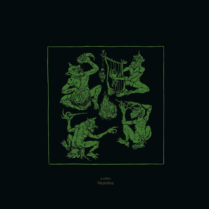 O.UTLIER NUMINA vinyl record by Decks, front cover art with abstract design in dark tones and bold typography.