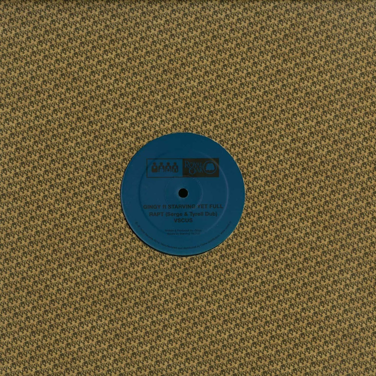 Vinyl record of GINGY ft. Starving Yet Full by Serge & Tyrell, Second Hand, front cover artwork with bold text and vibrant colors.