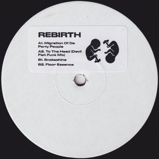 Second Hand Rebirth vinyl record with colorful album cover art, featuring abstract designs and bold typography.