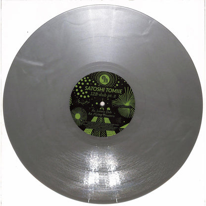 Satoshi Tomiié vinyl record 12B- DUB PT.2 by Syncrophone, showing the front cover with abstract artwork and record label details.