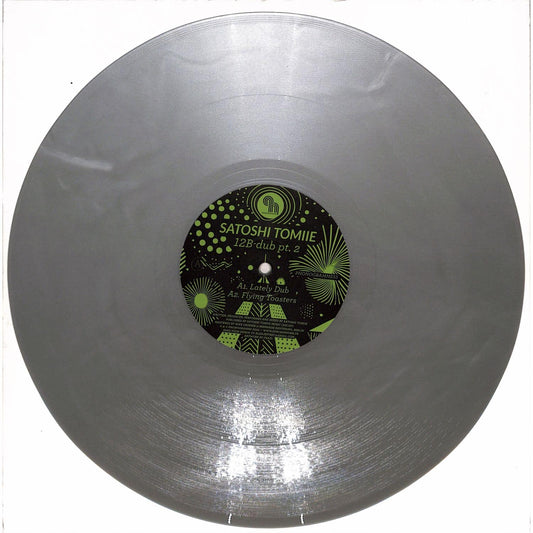 Satoshi Tomiié vinyl record 12B- DUB PT.2 by Syncrophone, showing the front cover with abstract artwork and record label details.