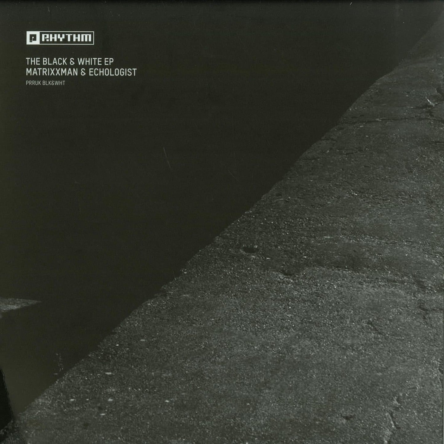Black and white vinyl record by Space Cadets, Matrixxman & Echologist, titled "The Black & White EP," with album cover art.