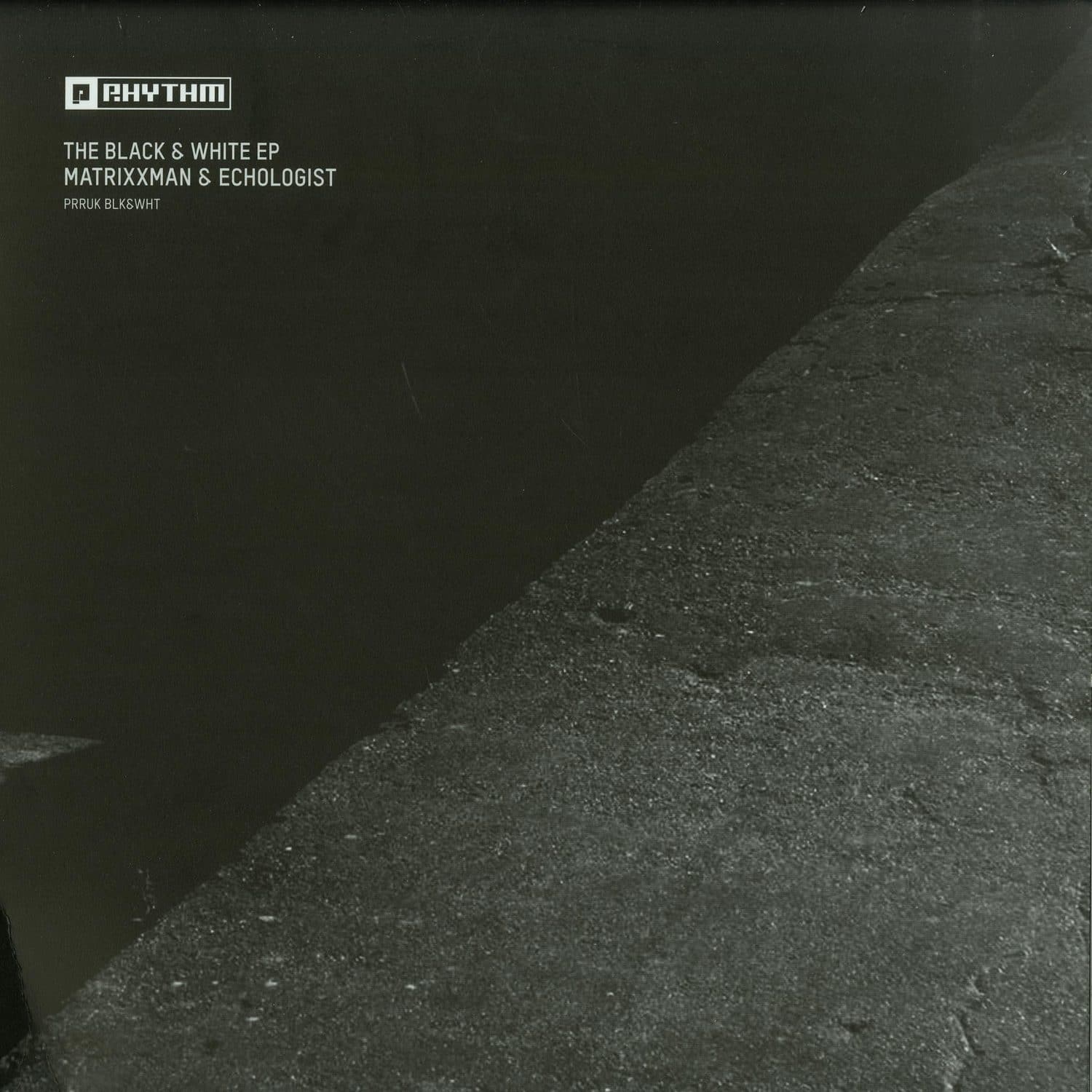 Black and white vinyl record by Space Cadets, Matrixxman & Echologist, titled "The Black & White EP," with album cover art.
